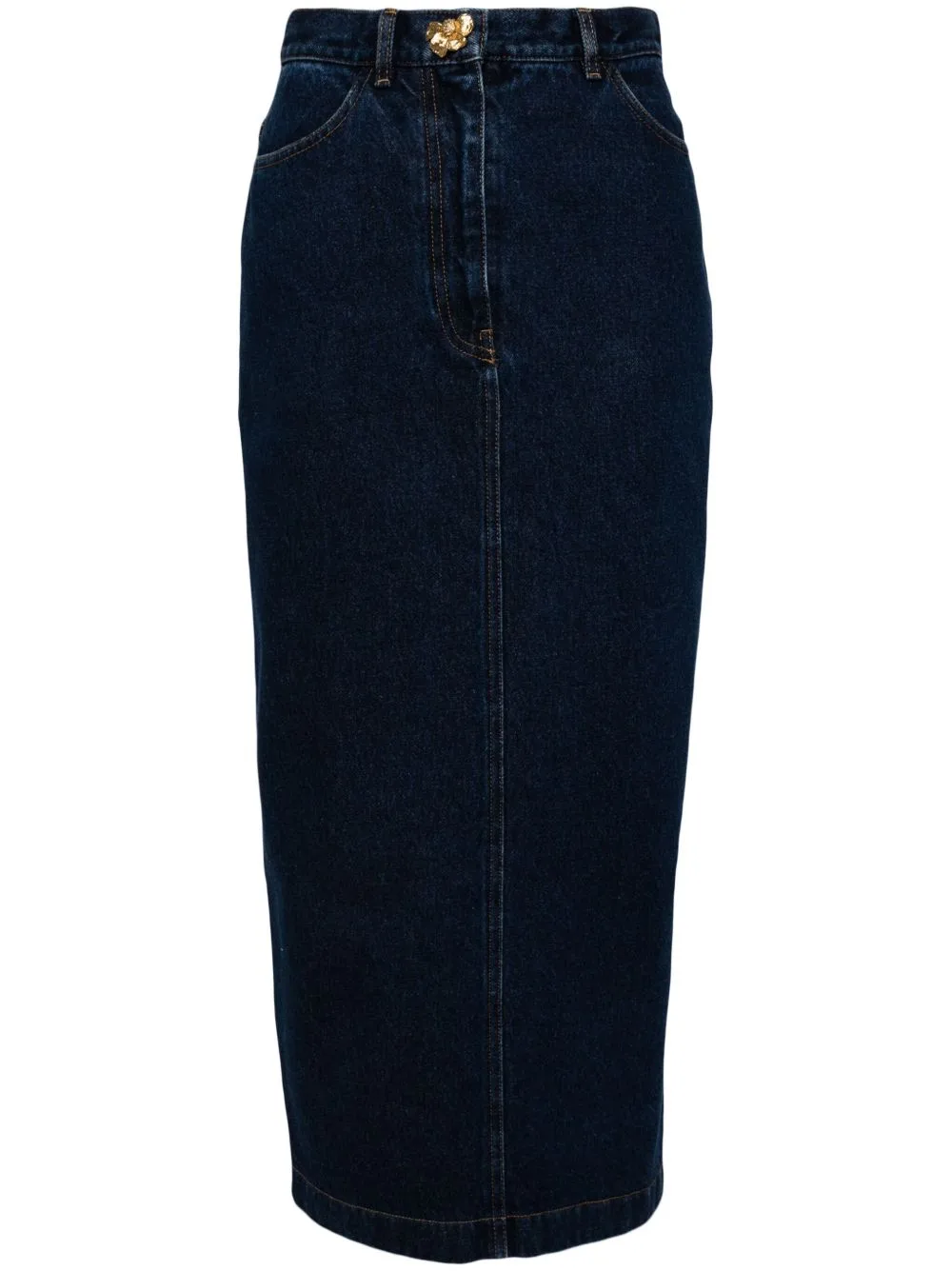 Denim Pencil Skirt by Oscar de la Renta