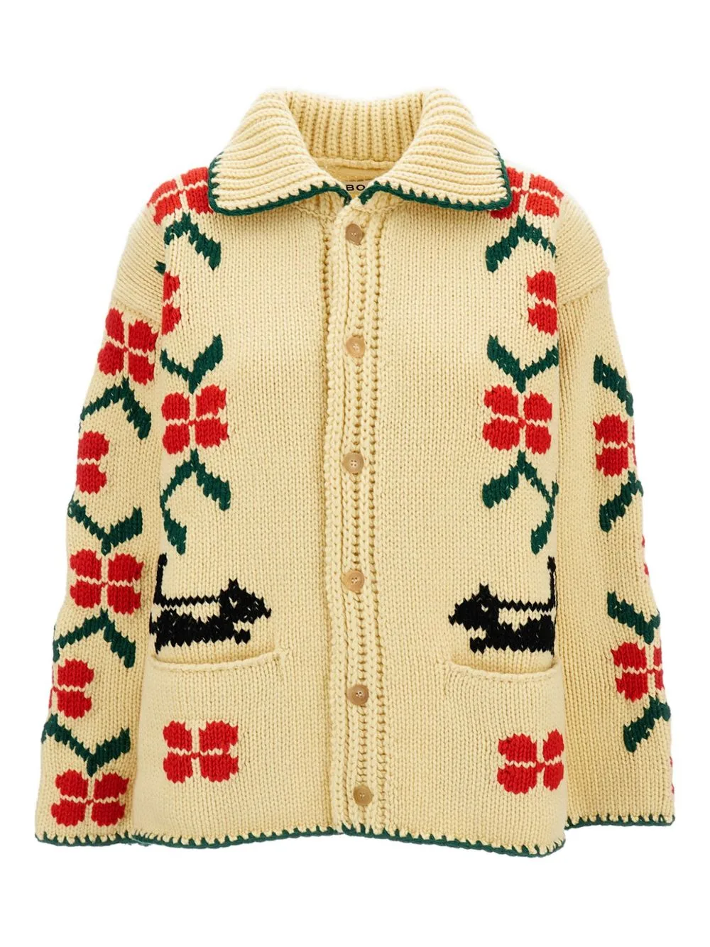 Patterned-Intarsia Cardigan by BODE