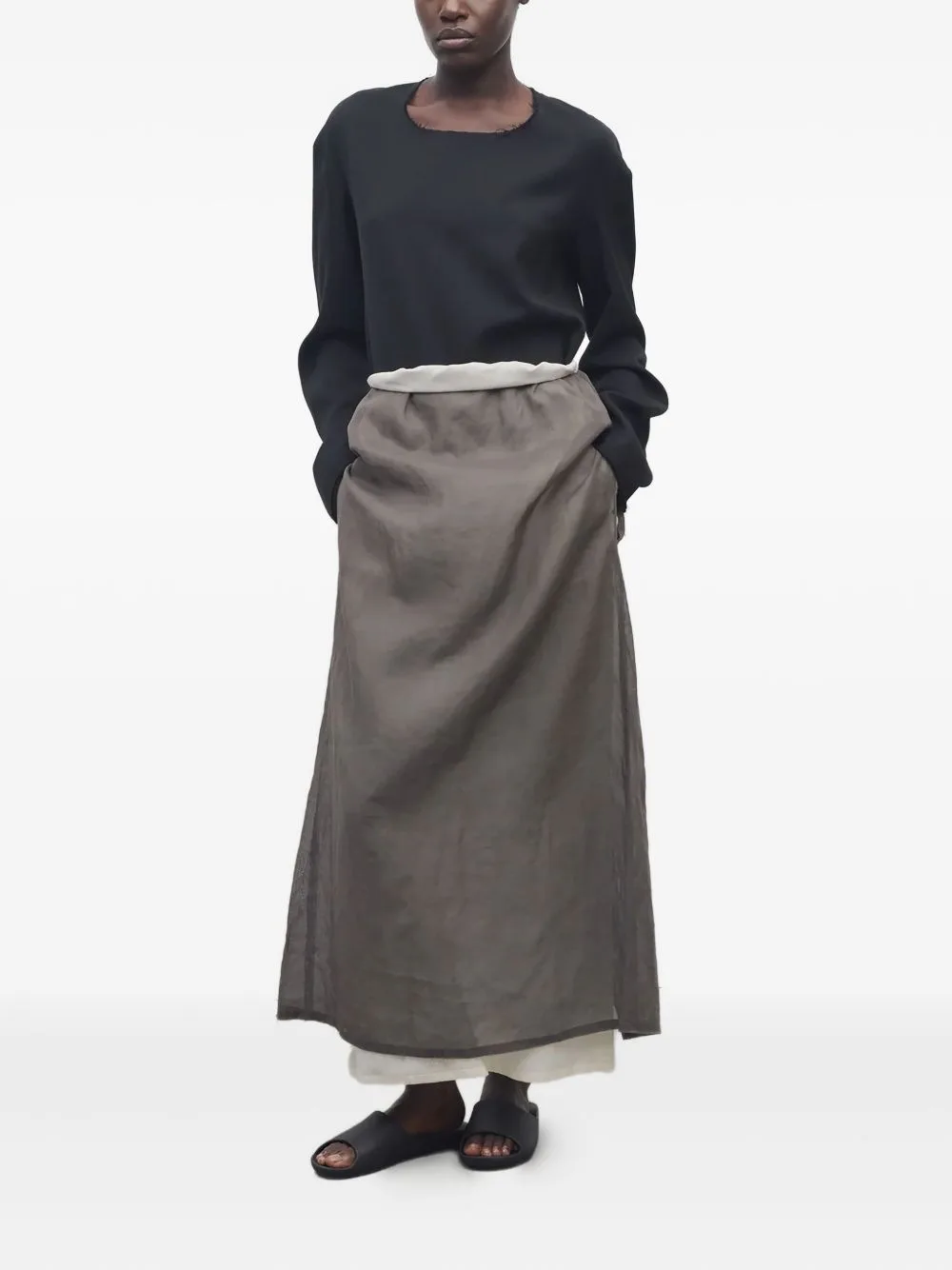 Zaira Front-Slit Maxi Skirt by The Row