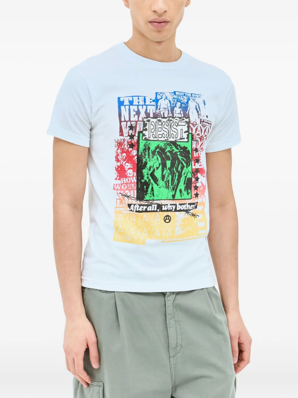 Lies Printed Crew-Neck T-Shirt by Nancy Ganz