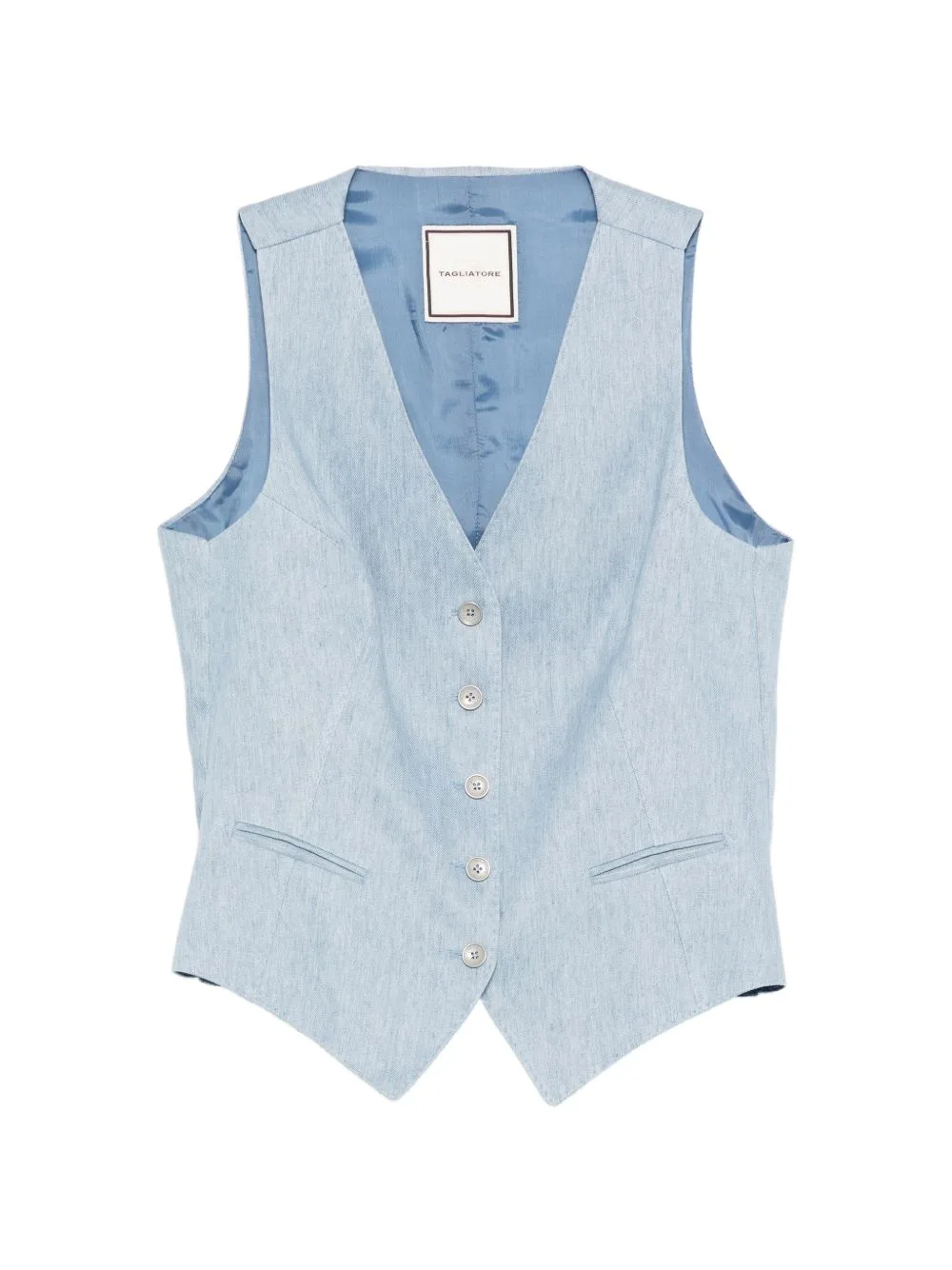 Button-Up V-Neck Waistcoat by Tagliatore