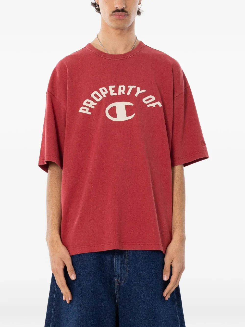 Logo-Detail Short-Sleeve T-Shirt by Champion