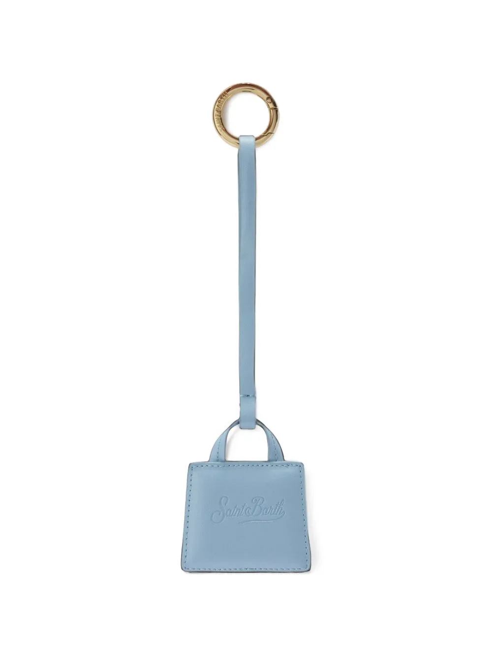Smooth Leather Bag Charm with Embossed Logo by MC2 Saint Barth