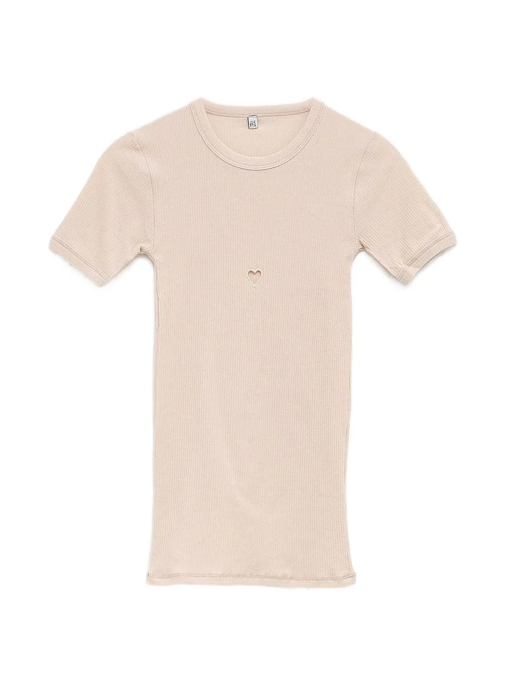 Heart-Detail T-Shirt by Baserange