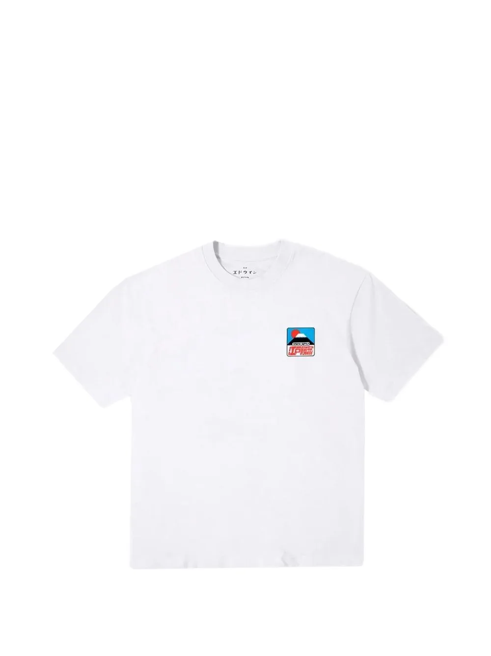 Sunset on Fuji San Logo-Print T-Shirt by Edwin
