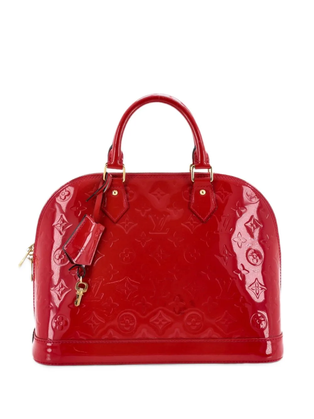 Alma Handbag Monogram Vernis PM Satchel by Louis Vuitton Pre-Owned