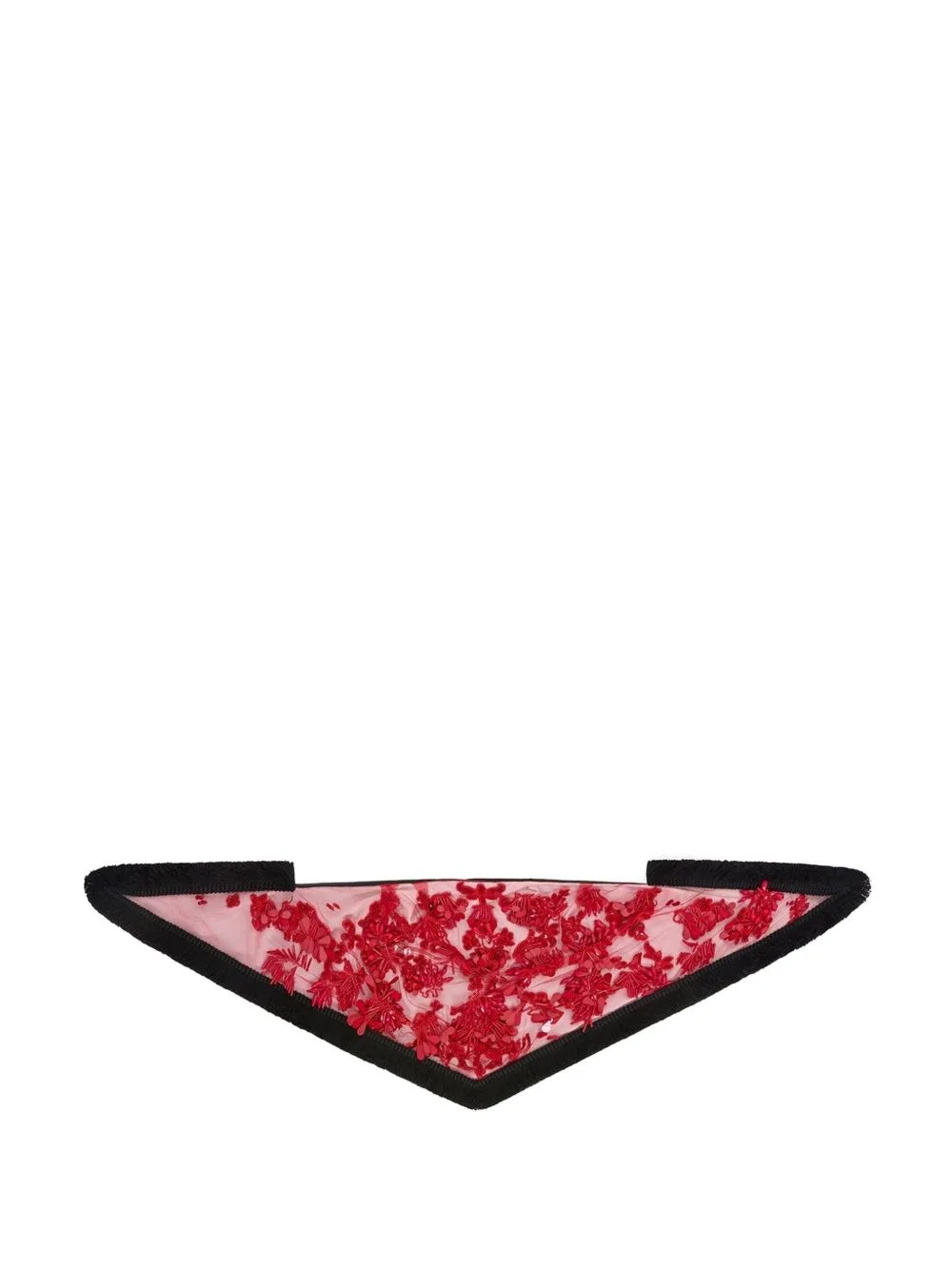 Mitzy Embroidered Fringe-Trim Bandana by 16Arlington