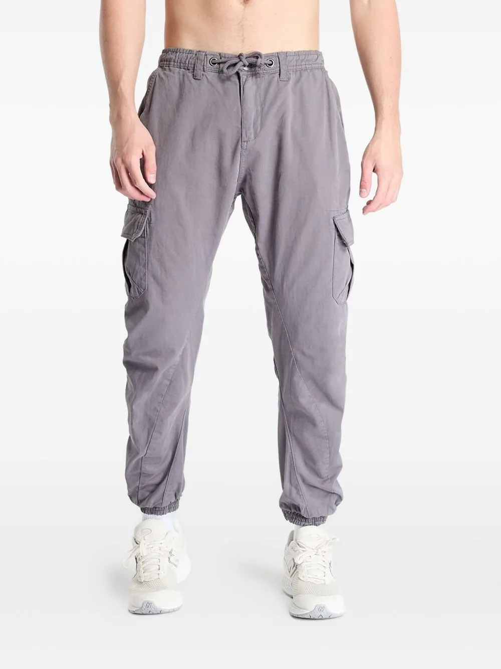 Elasticated-Waist Cargo Pants by Urban Classics