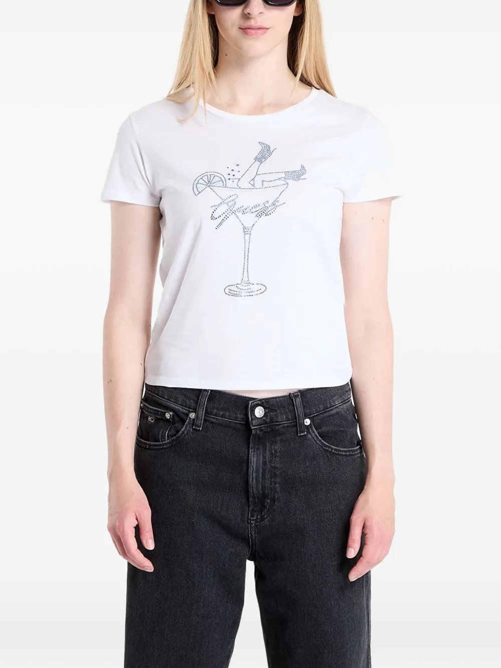 Rhinestone-Embellished T-Shirt by GUESS USA