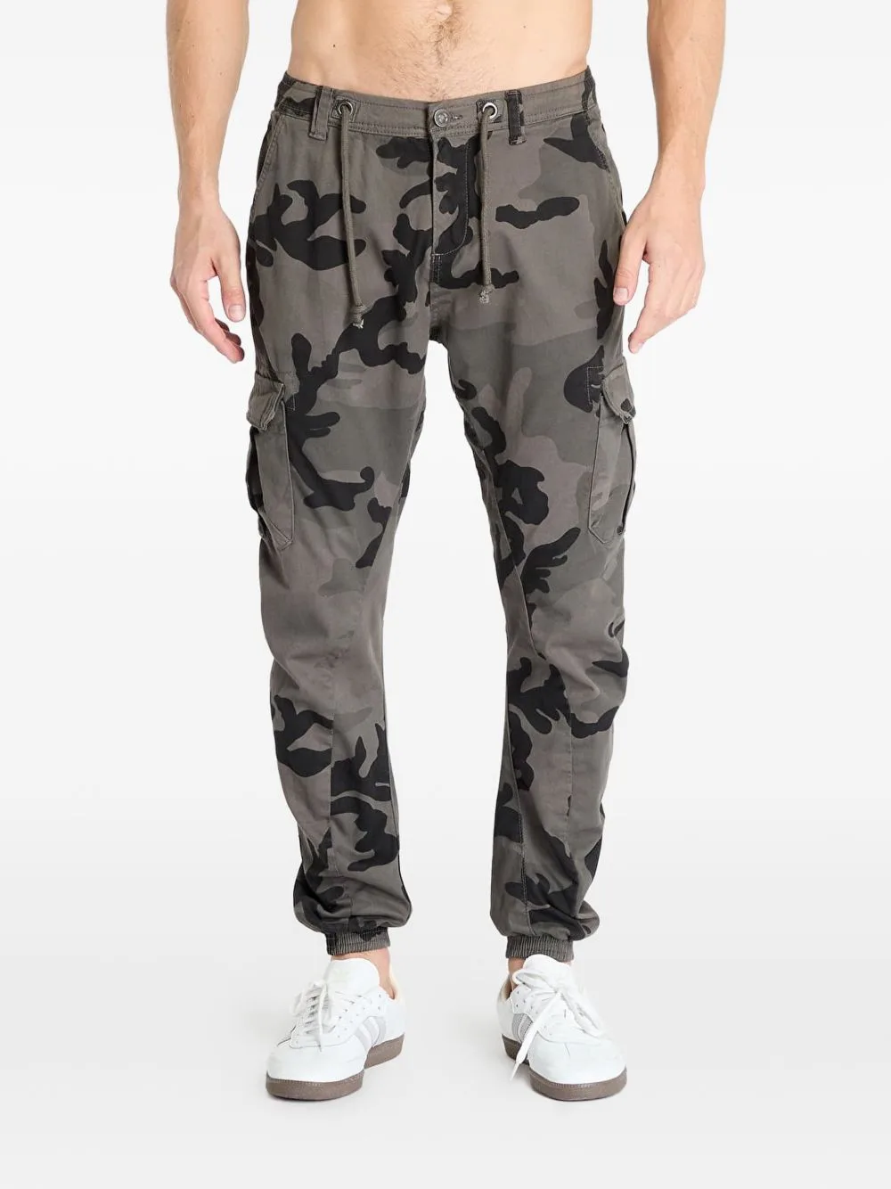 Camouflage-Print Cargo Pants by Urban Classics