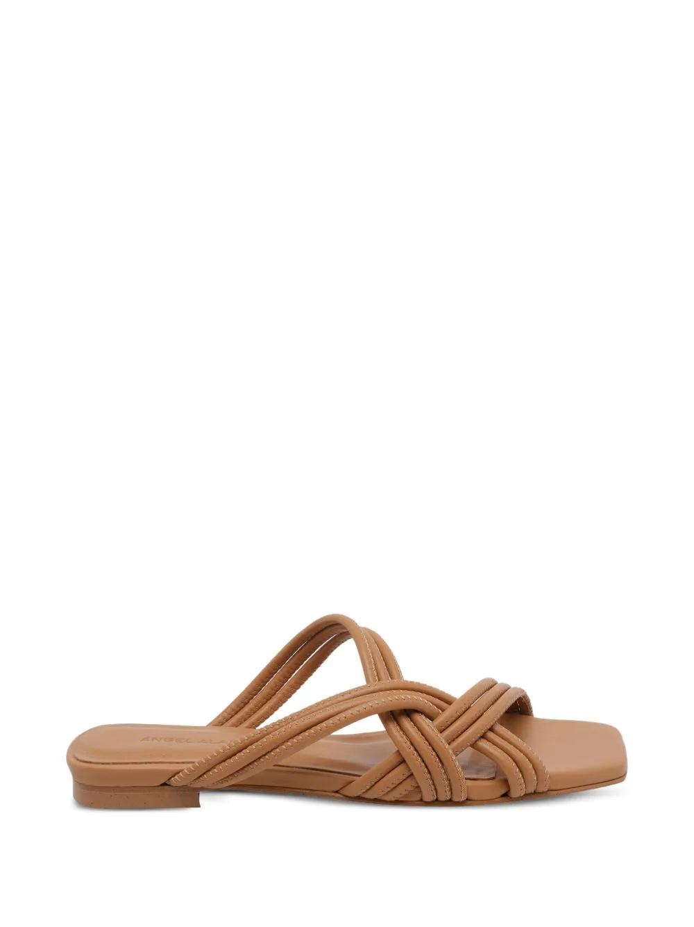 Crossover-Strap Square-Toe Sandals by ANGEL ALARCON