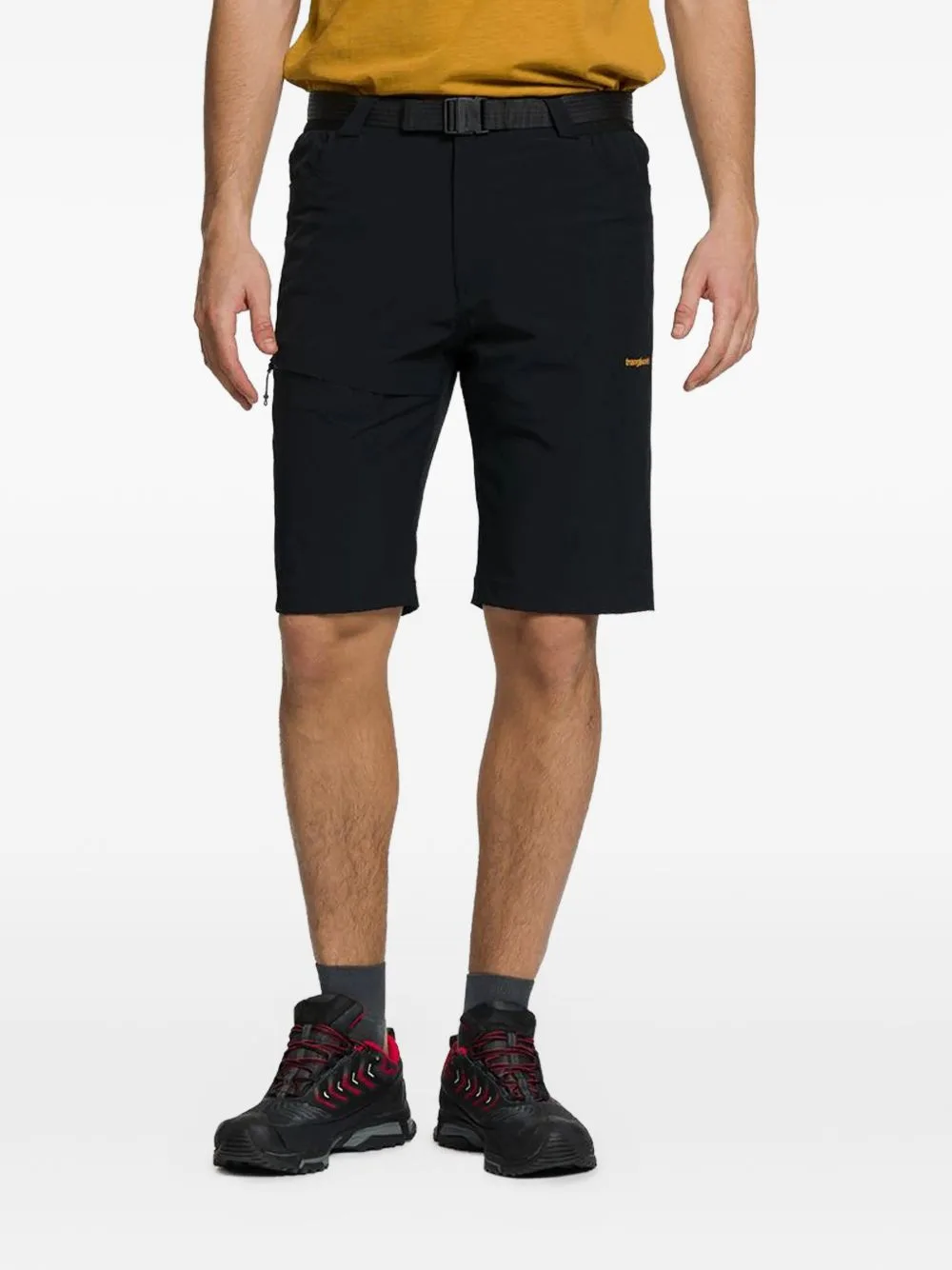 Belted Logo-Print Bermuda Shorts by TRANGOWORLD