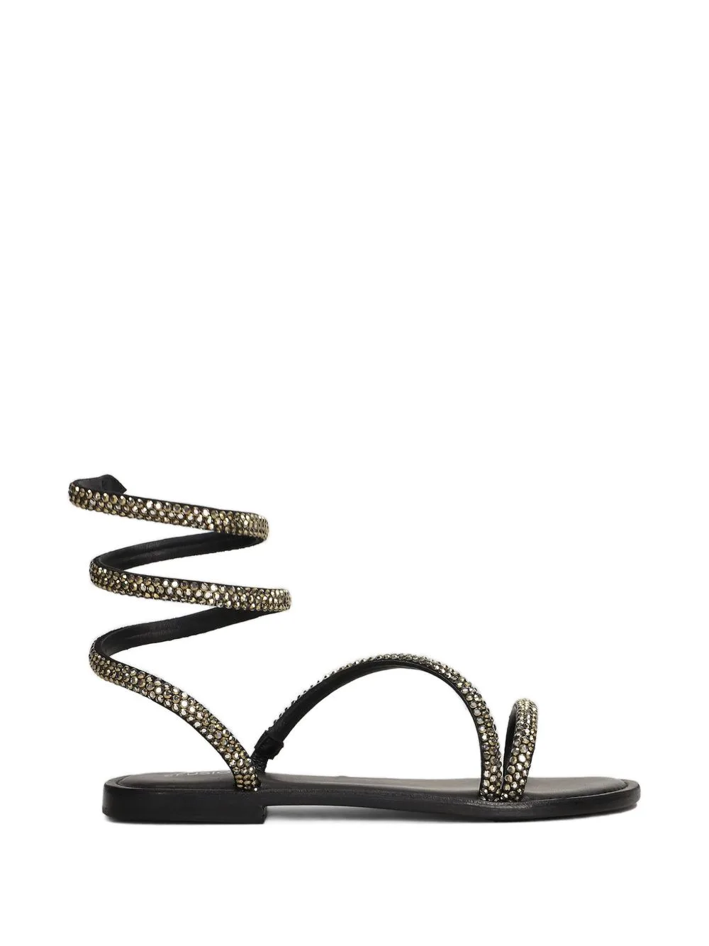 Crystal-Embellished Wrap-Around Sandals by FUSION