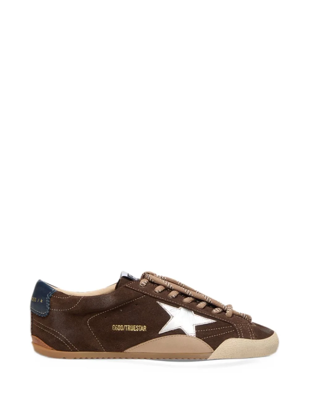 True Star Suede-Upper Leather-Star Naplack-Heel Sneakers by Golden Goose