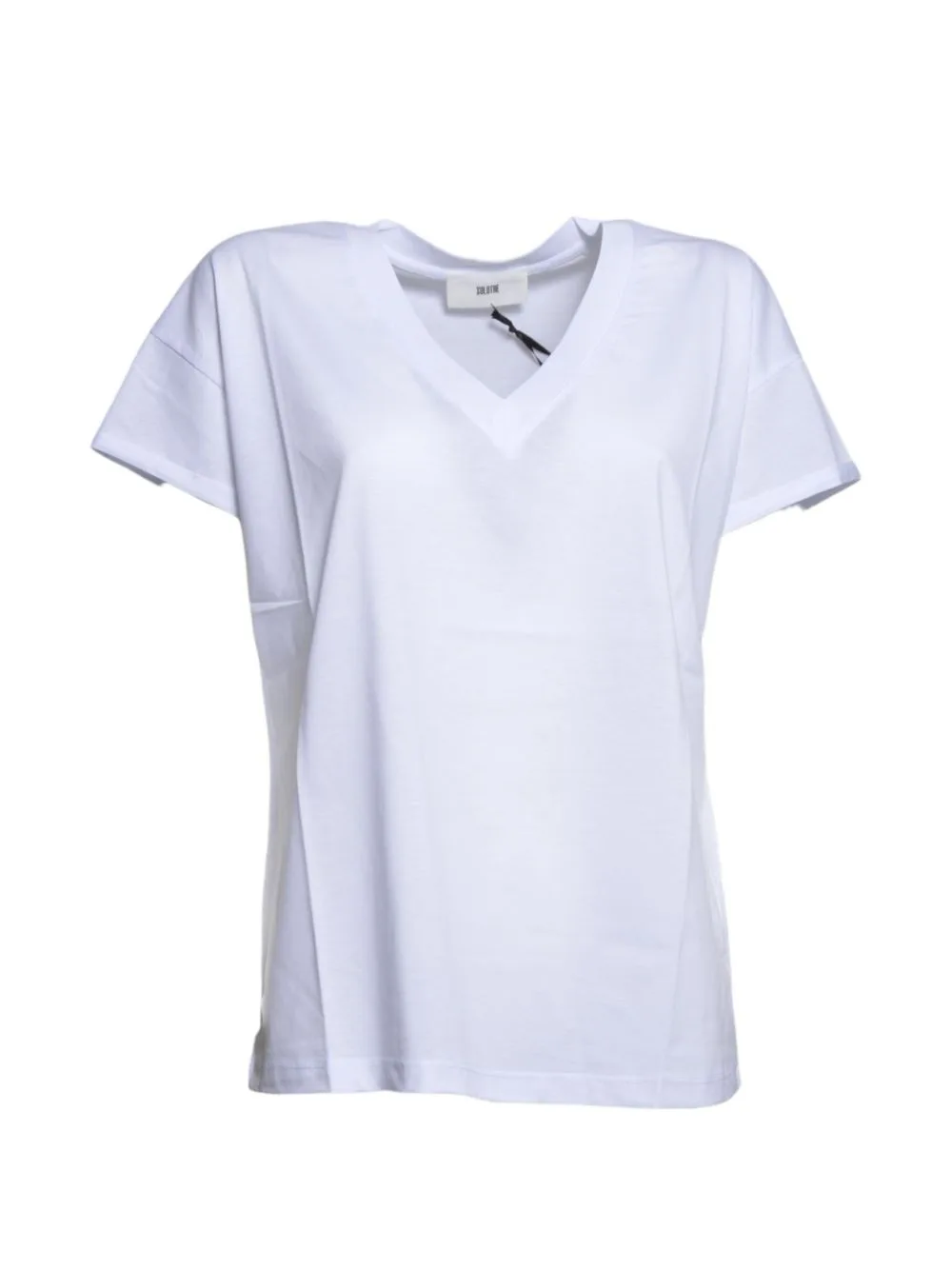 Cotton V-Neck T-Shirt by SOLOTRE