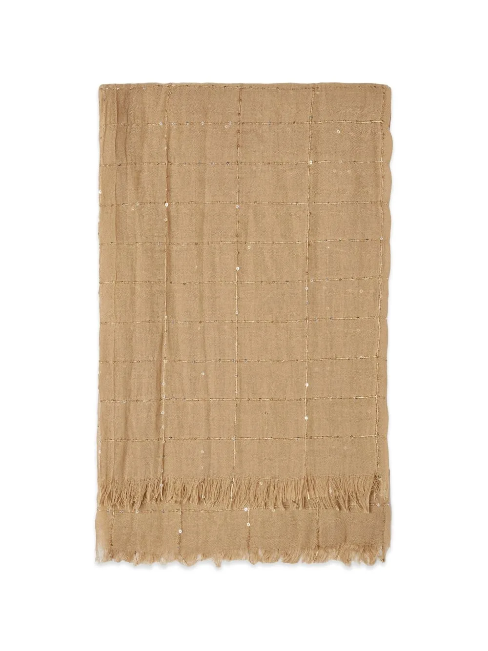 Sequin-Embellished Frayed Scarf by Pennyblack