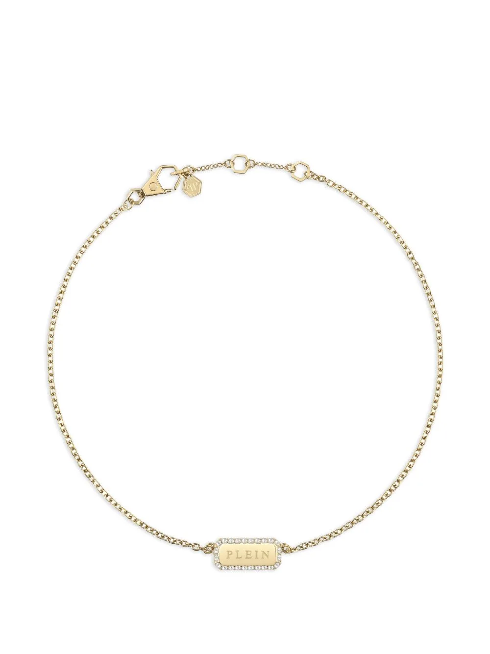 Tag Crystal-Embellished Necklace by Philipp Plein