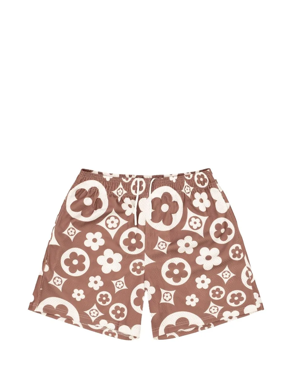 Floral-Print Mesh Track Shorts by Bravest Studios