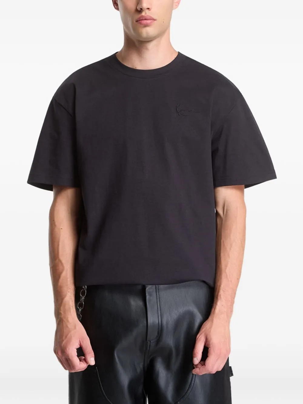 Logo-Embroidered Graphic-Print T-Shirt by karl kani