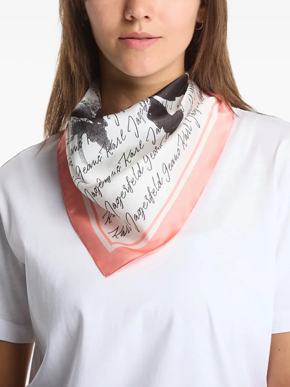 Floral-Print Logo-Script Scarf by Karl Lagerfeld Jeans