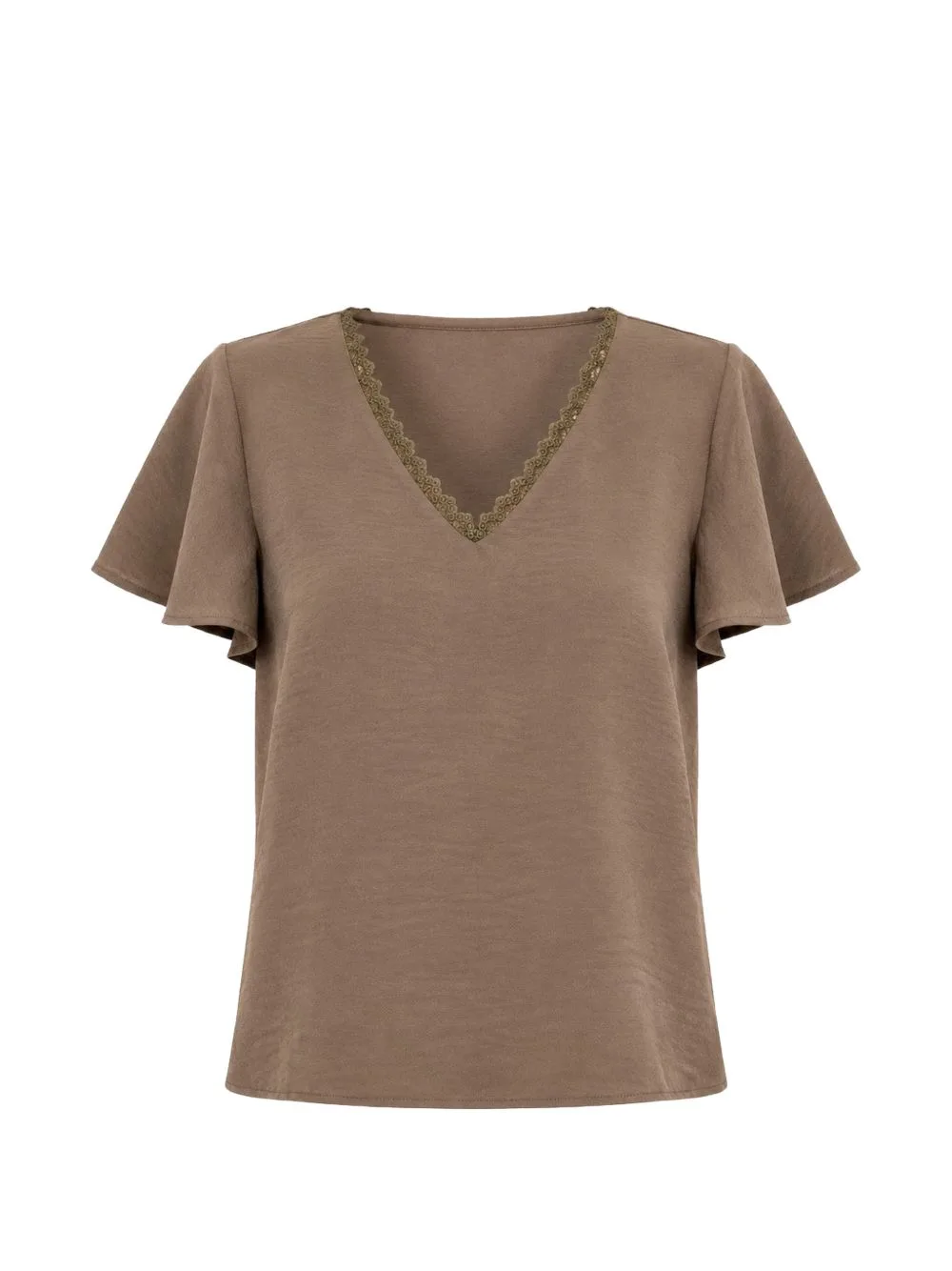 Lace-Trim T-Shirt by Molly Bracken
