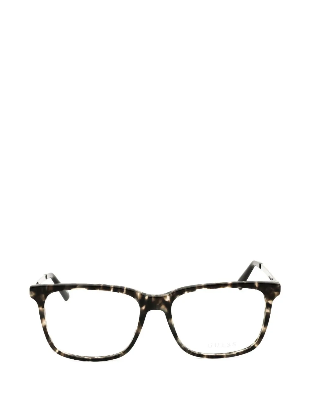 Tortoiseshell-Effect Rectangle-Frame Glasses by GUESS EYEWEAR