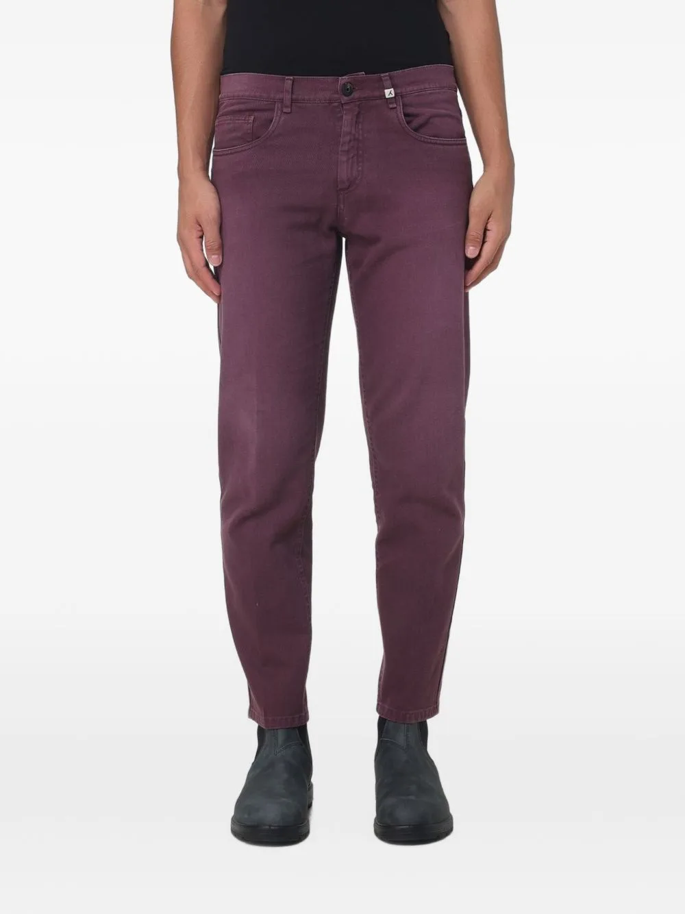 Logo-Patch Straight-Leg Trousers by Myths