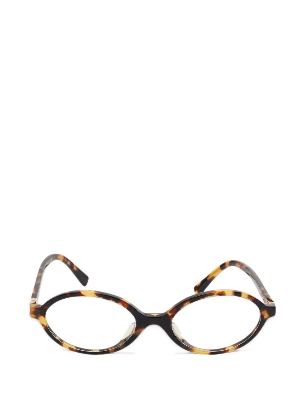 2010s Tortoiseshell-Effect Round-Frame Glasses by Miu Miu Pre-Owned