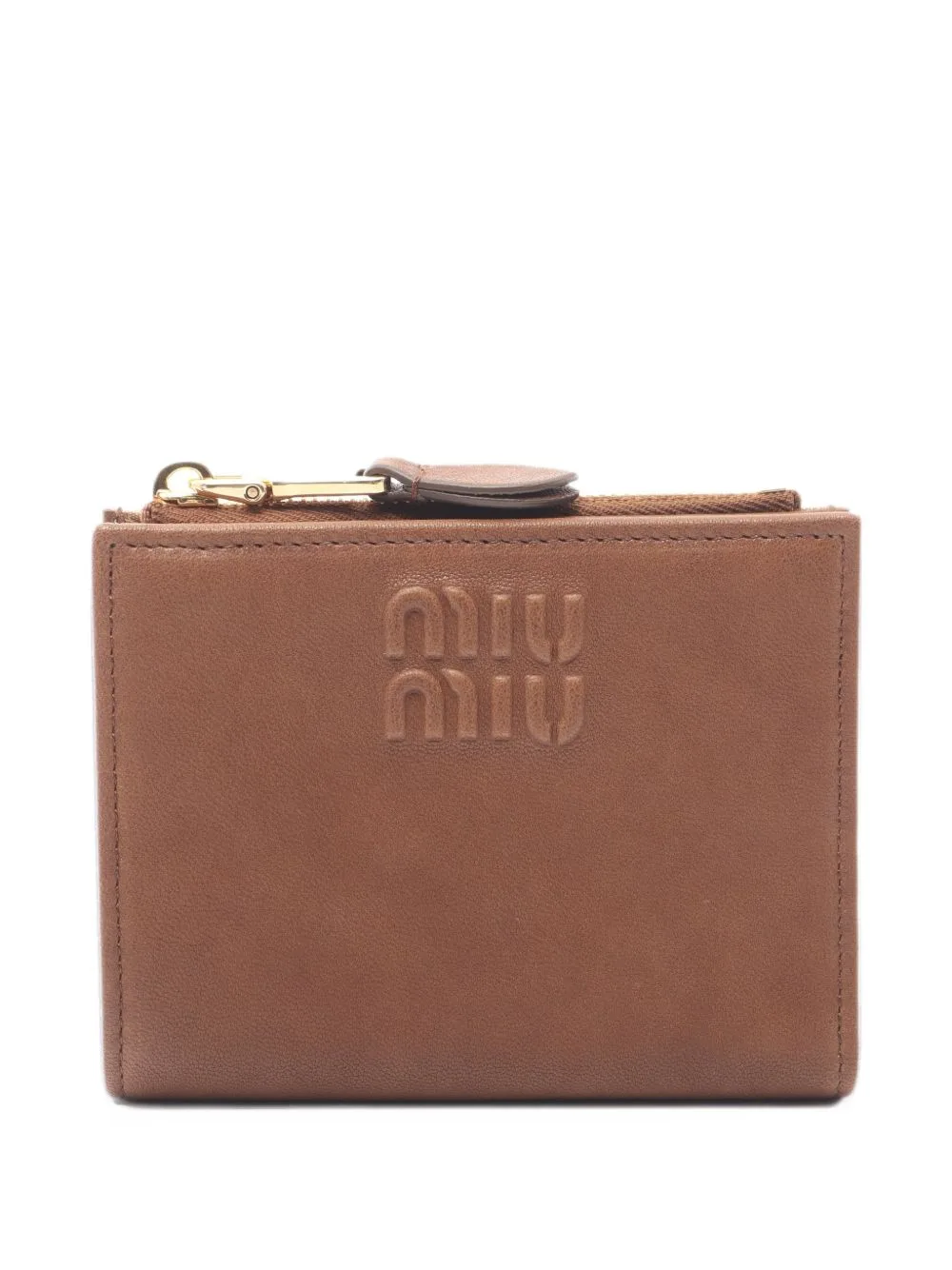 2020s Embossed Logo Bi-Fold Wallet by Miu Miu Pre-Owned