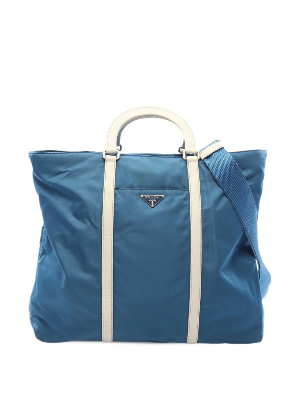 2000s Logo-Plaque Tote Bag by Prada Pre-Owned