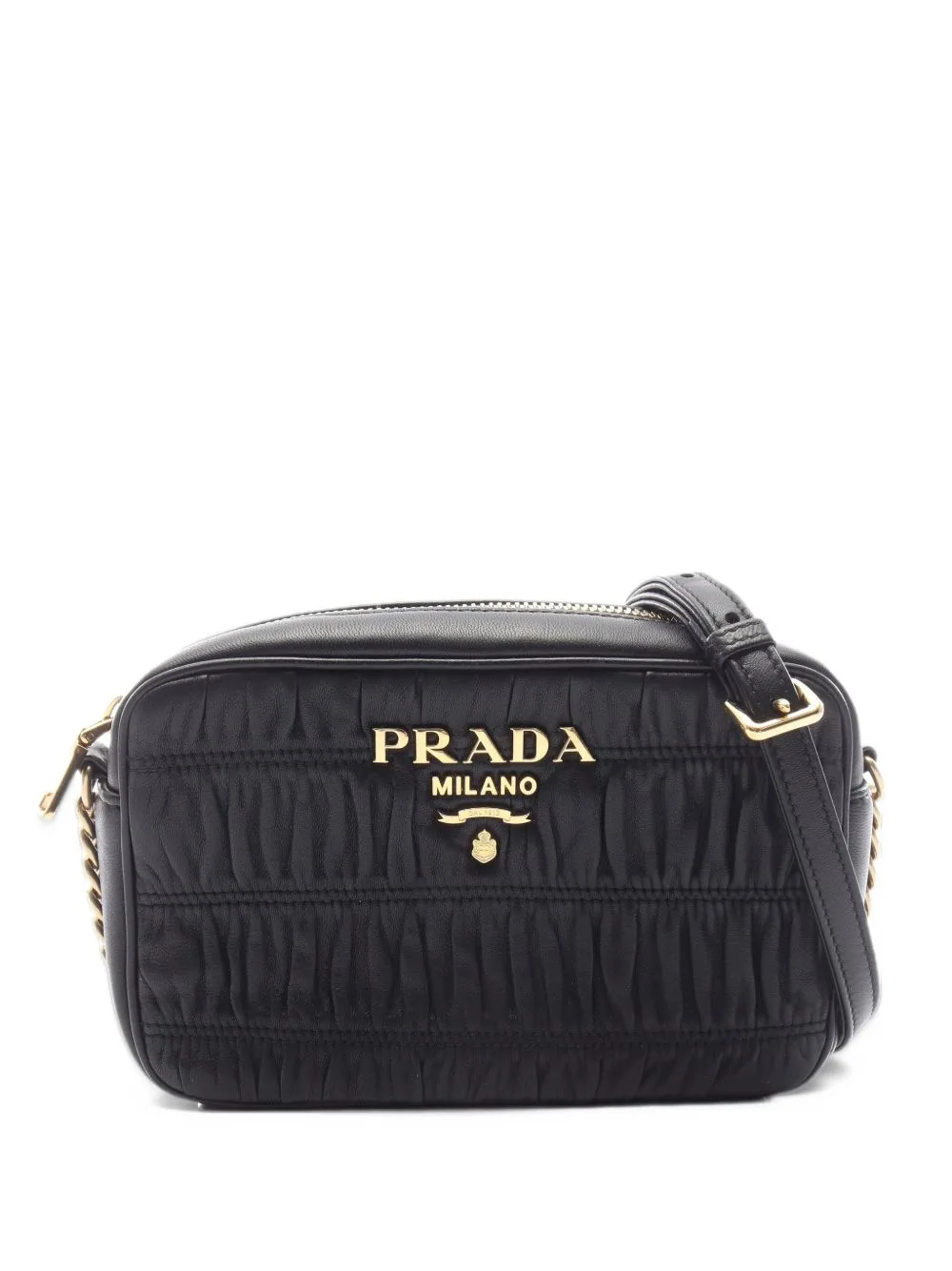 2010s Nappa Gaufre Chain Shoulder Bag by Prada Pre-Owned