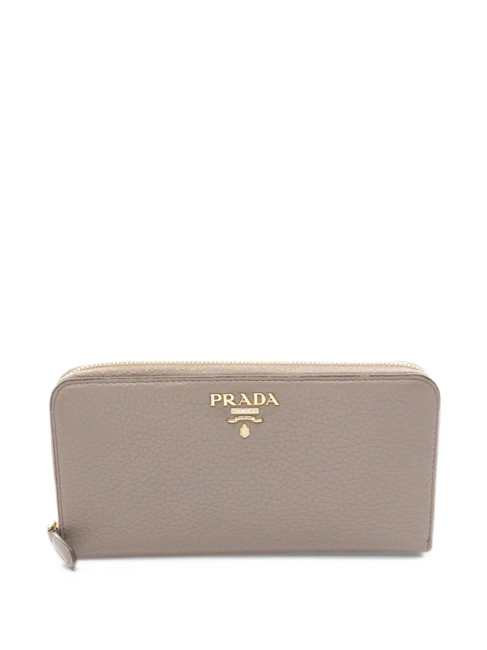 2000s Round-Zip Leather Wallet by Prada Pre-Owned