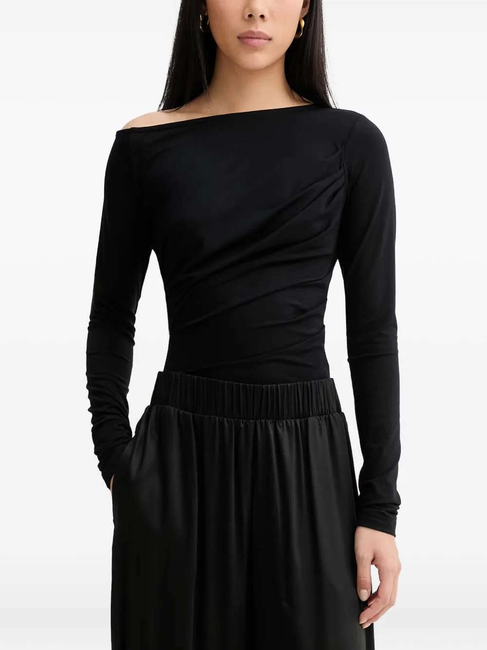 Enza Off-Shoulder Draped Top by La Mania