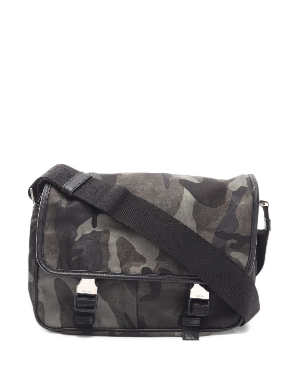 2000s Camouflage Triangle Logo Shoulder Bag by Prada Pre-Owned