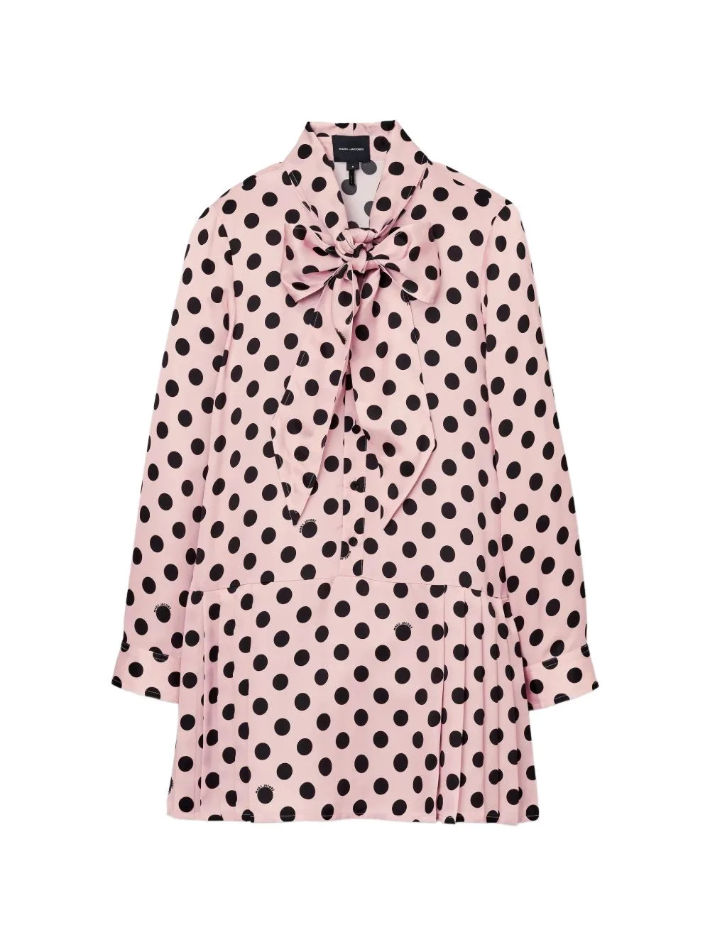 Dots Bow Pleated Dress by Marc Jacobs