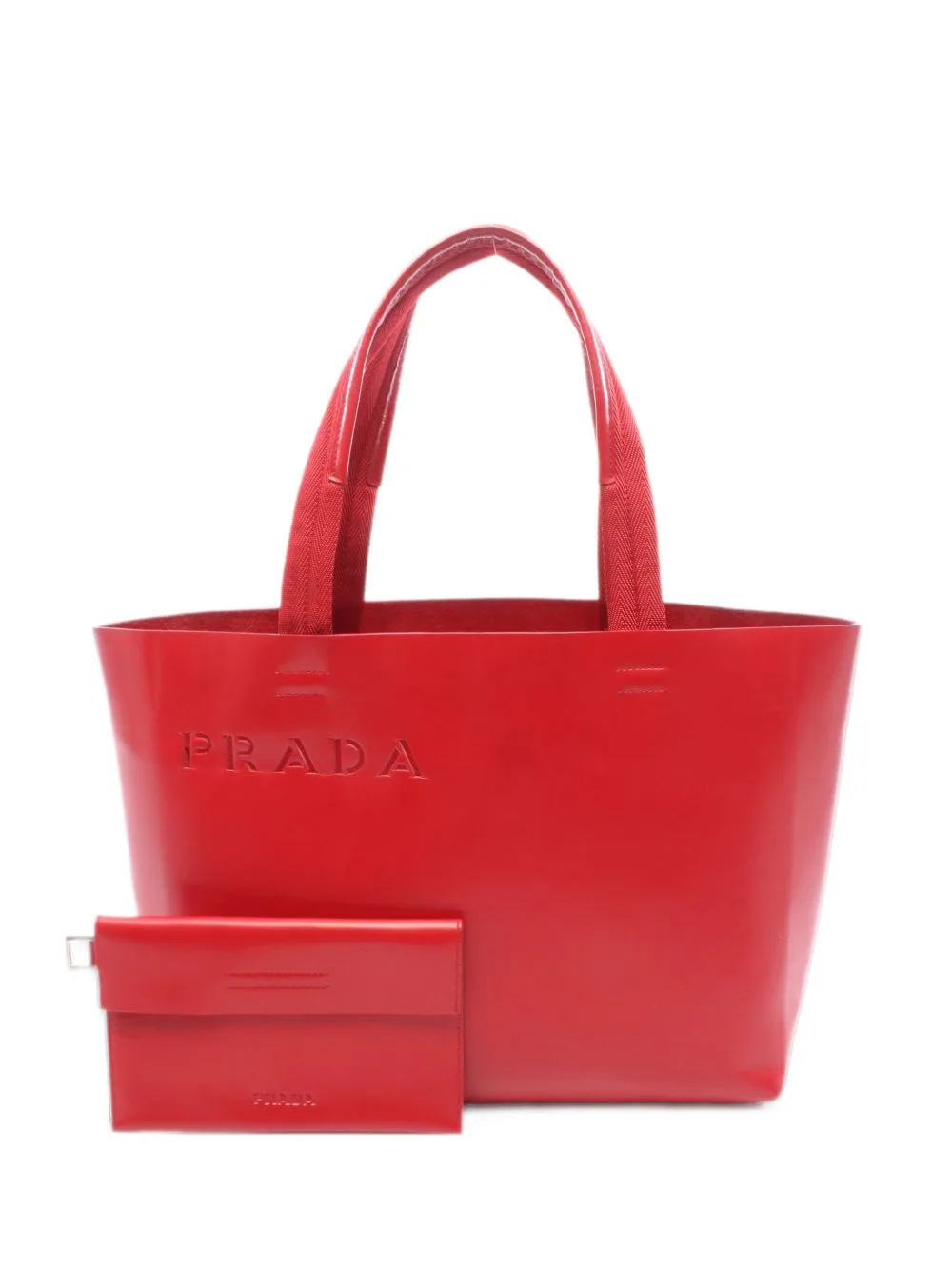 2000s Logo-Punched Tote Bag by Prada Pre-Owned
