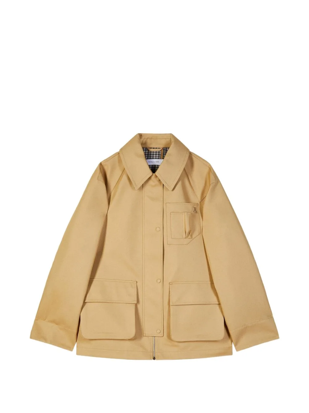 Logo-Patch Zip-Up Coat by Patrizia Pepe