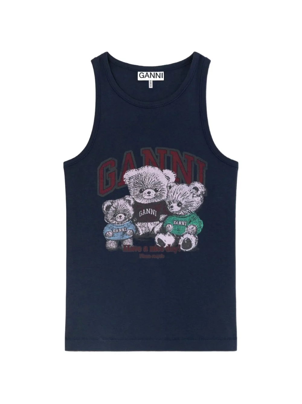 Tank Top with Teddy Family by GANNI