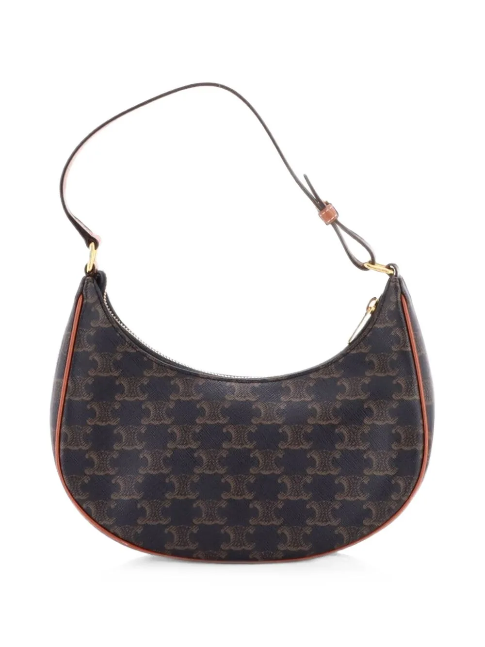 Ava Bag Triomphe Coated Canvas Shoulder Bag by Celine Pre-Owned
