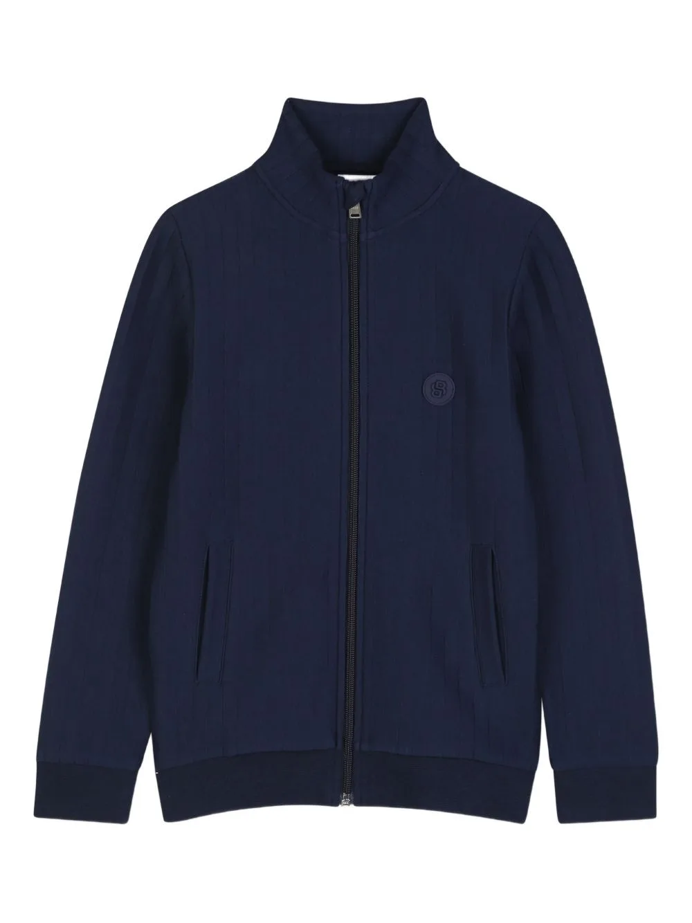 Ribbed Zip Cardigan by BOSS Kidswear