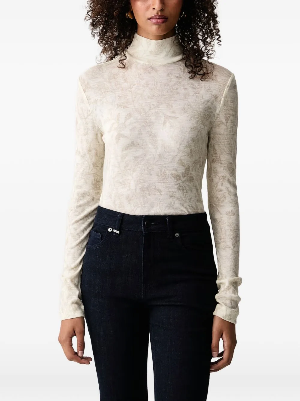 MMXinna Floral-Print High-Neck Top by Mos Mosh