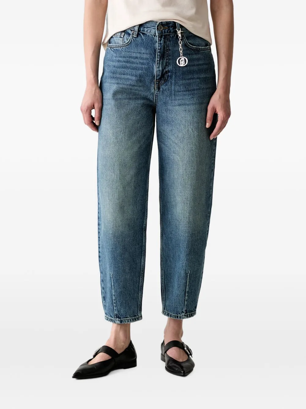High-Waisted Boyfriend Jeans by LIU JO