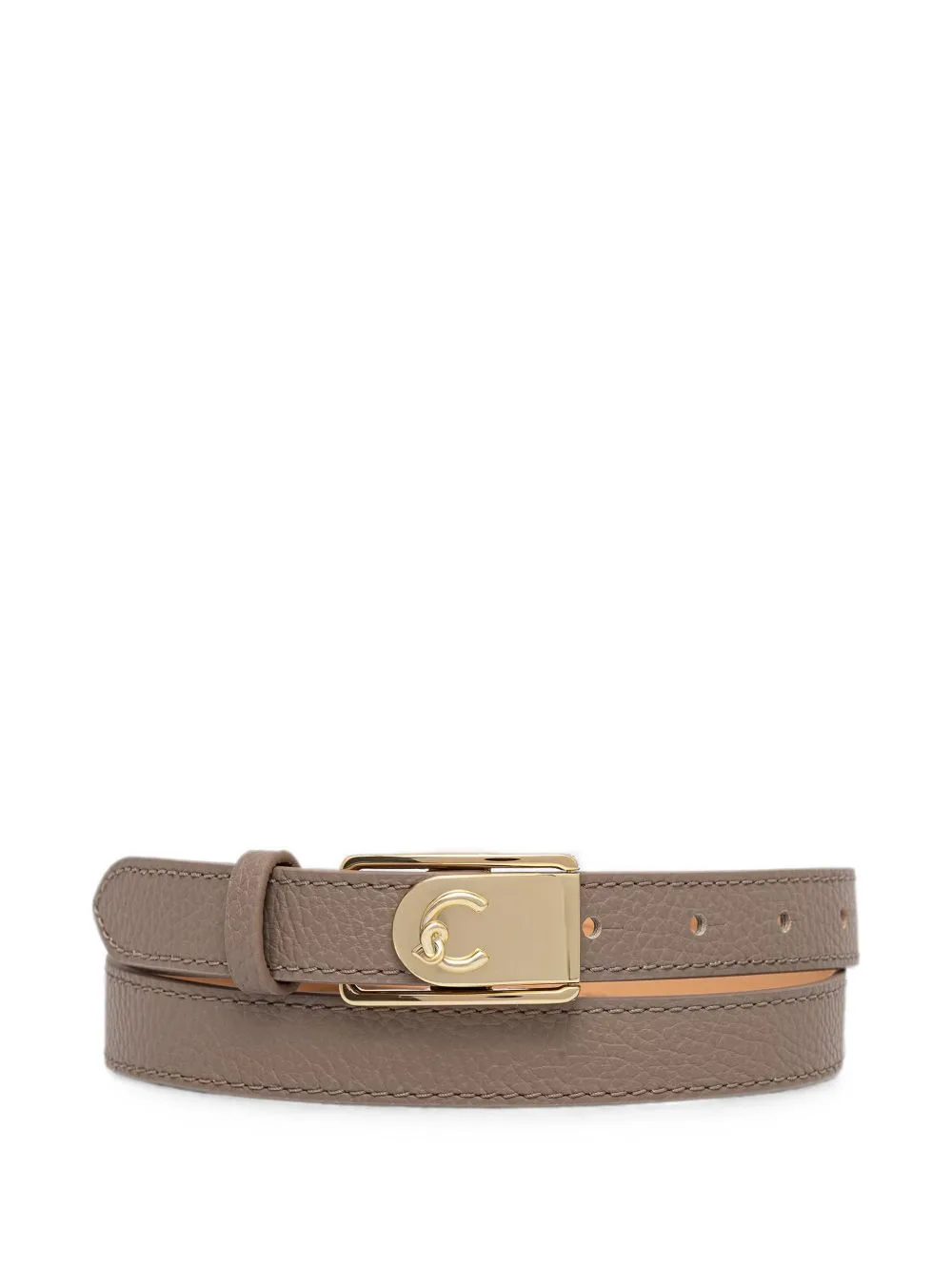 Logo-Plaque Pebbled Belt by Coccinelle