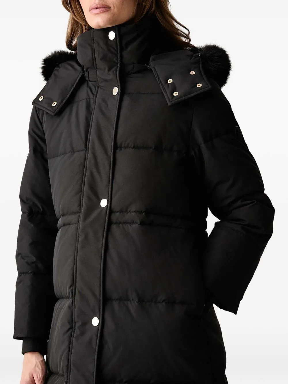 Faux-Fur-Trim Padded Jacket by Morgan
