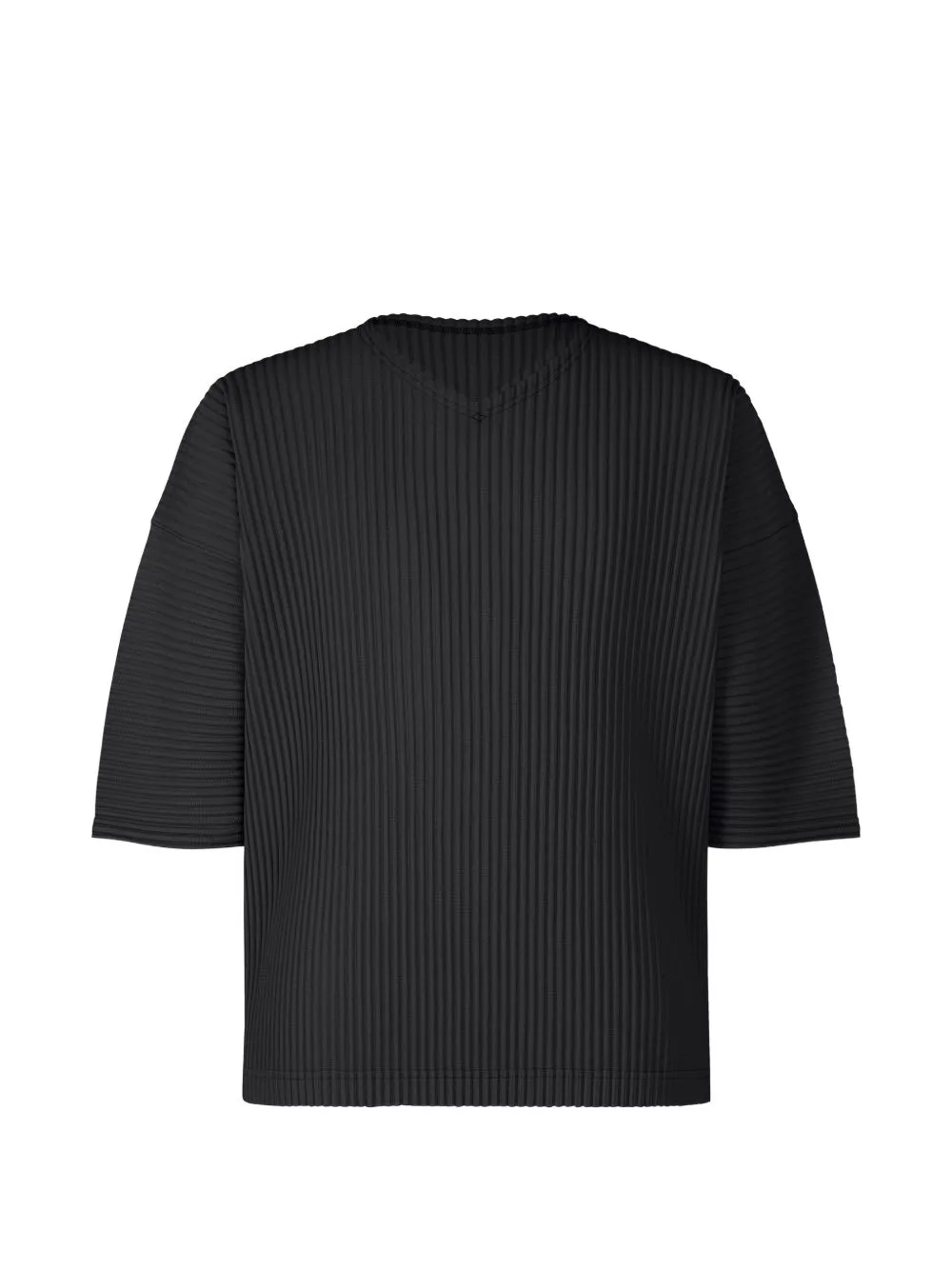 Plissé-Effect V-Neck T-Shirt by Homme Plissé Issey Miyake