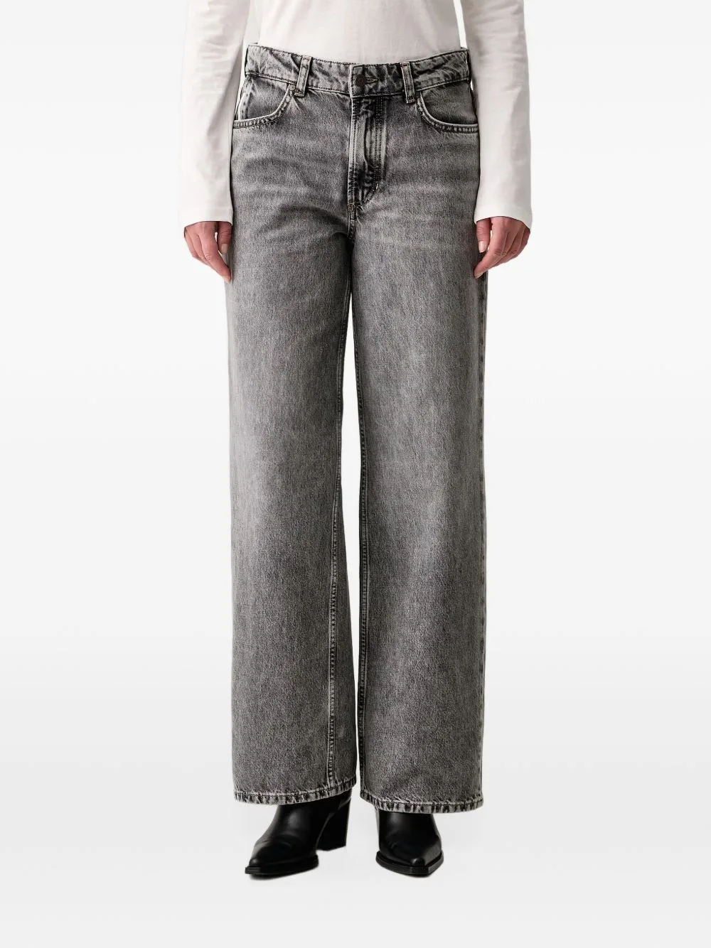 Acid-Wash Wide-Leg Jeans by Marc O'Polo