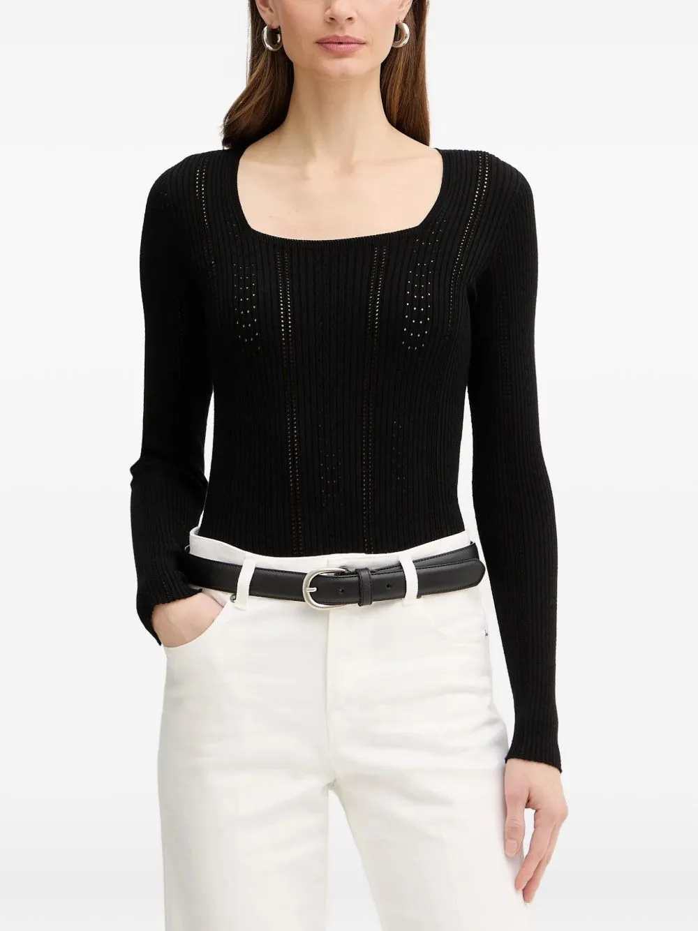 Square-Neck Sweater by TWINSET