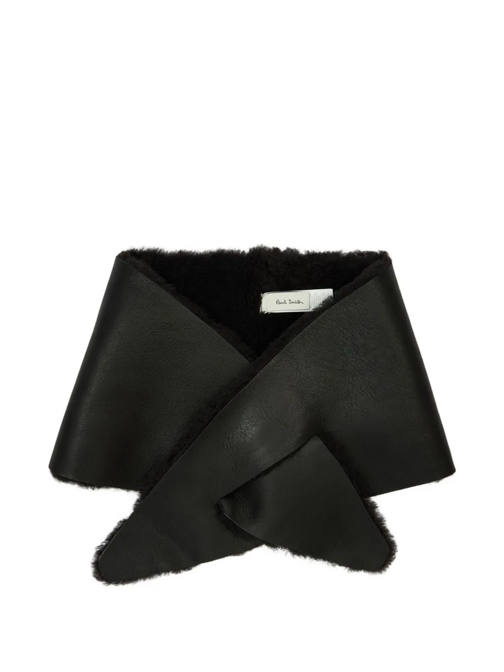 Leather Shearling Stole Scarf by Paul Smith
