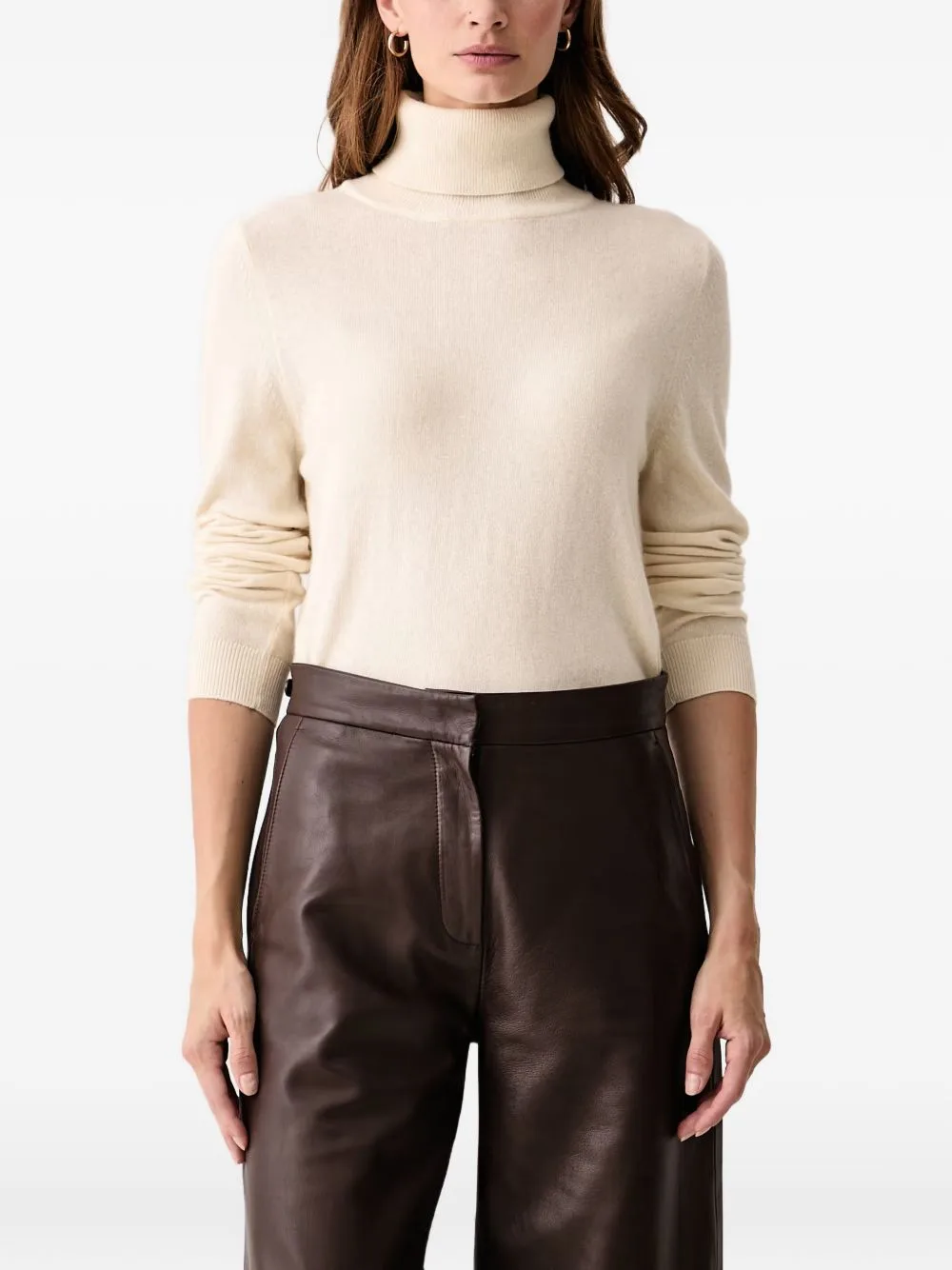 Check-Patch Roll-Neck Sweater by Barbour