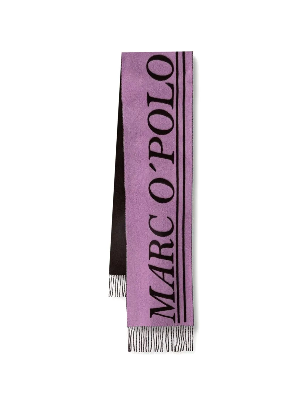 Logo-Print Fringed Scarf by Marc O'Polo